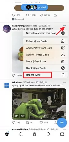 How Can a Tweet with a Sensitive Image Be Reported?