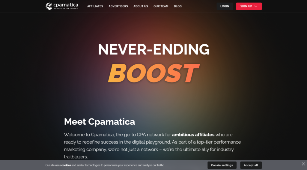 cpamatica Affiliate network, best CPA Network,