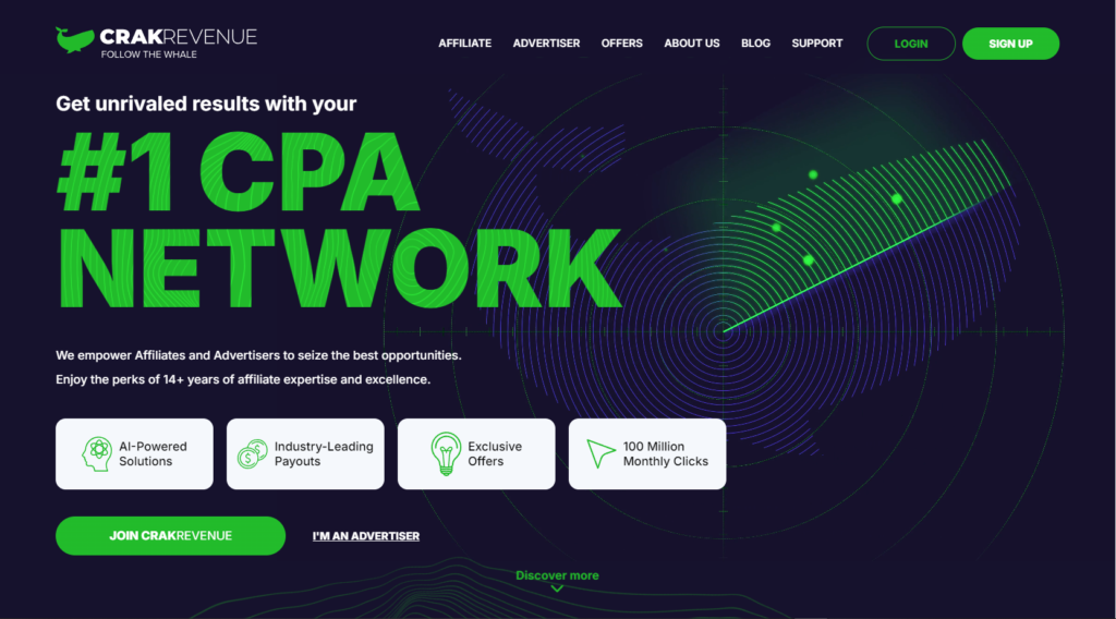 crackrevAffiliate network, best CPA Network, monetized