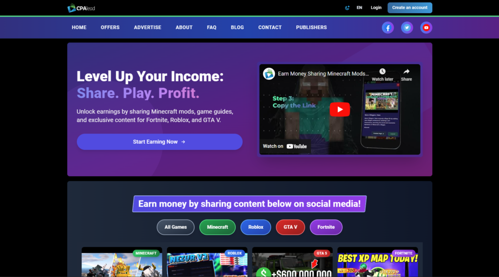 cpalead Affiliate network, best CPA Network,