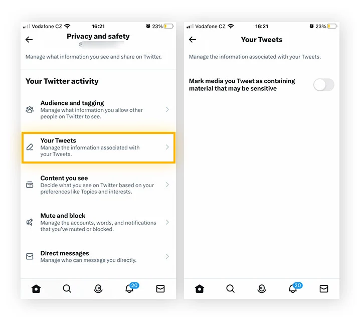 How to Mark All Your Posted Content through as Sensitive Content on Twitter/X?