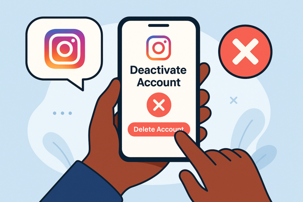 Deactivate your Instagram Account using Your Phone