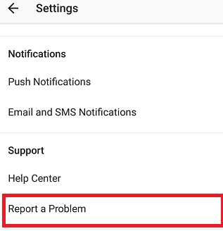 Instagram account recovery locaation