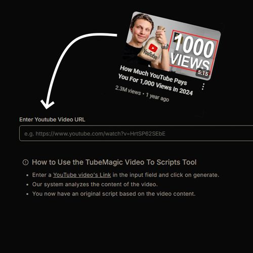 Using Video to write fresh script in Tube Magic