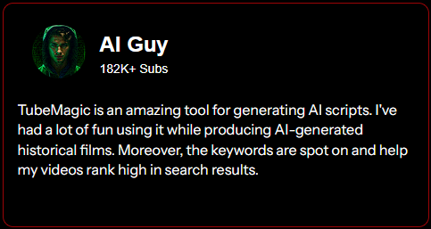 YouTuber AI Guy's Tube Magic Review (182k Subs)