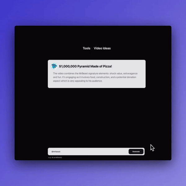 Tube Magic Title idea generator screenshot